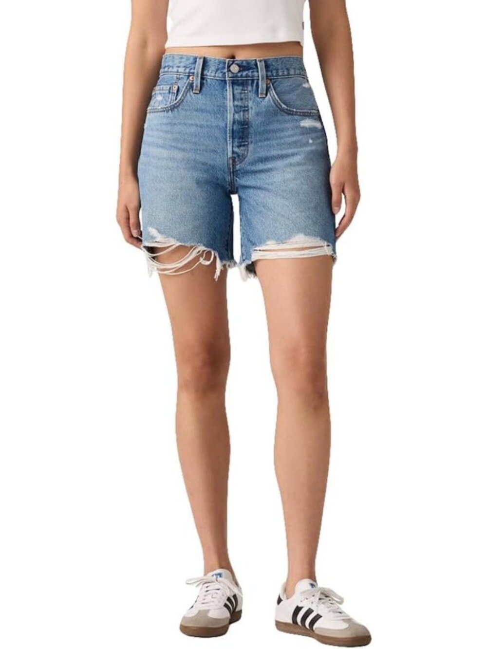 Stylish Women's Mid-Thigh Denim Shorts | Classic Fit, Casual Summer Essential